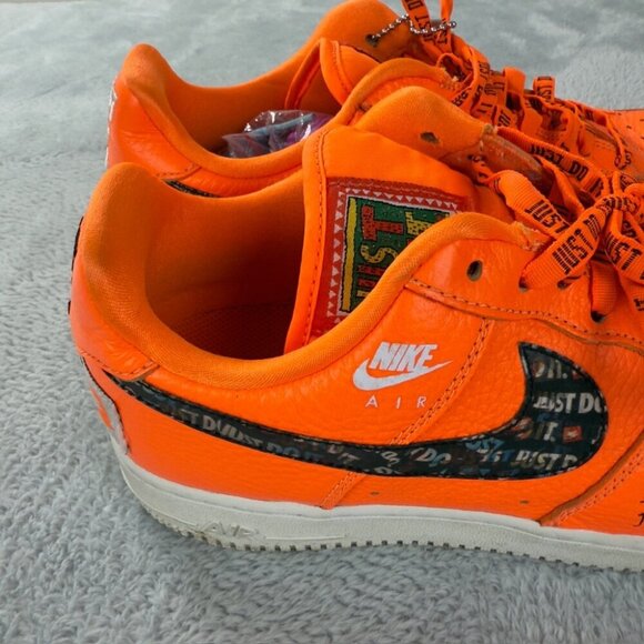 Nike Air Force 1 Just Do It Bright Orange Men’s Sneakers Size 8 US - AR7719-800 - Picture 9 of 16